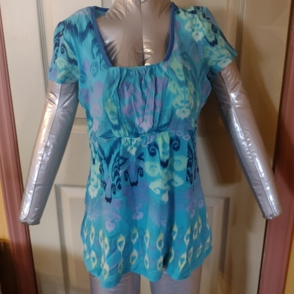Access By Liz Claiborne Size Medium Short Sleeve Blouse Shirt Top - Picture 1 of 6